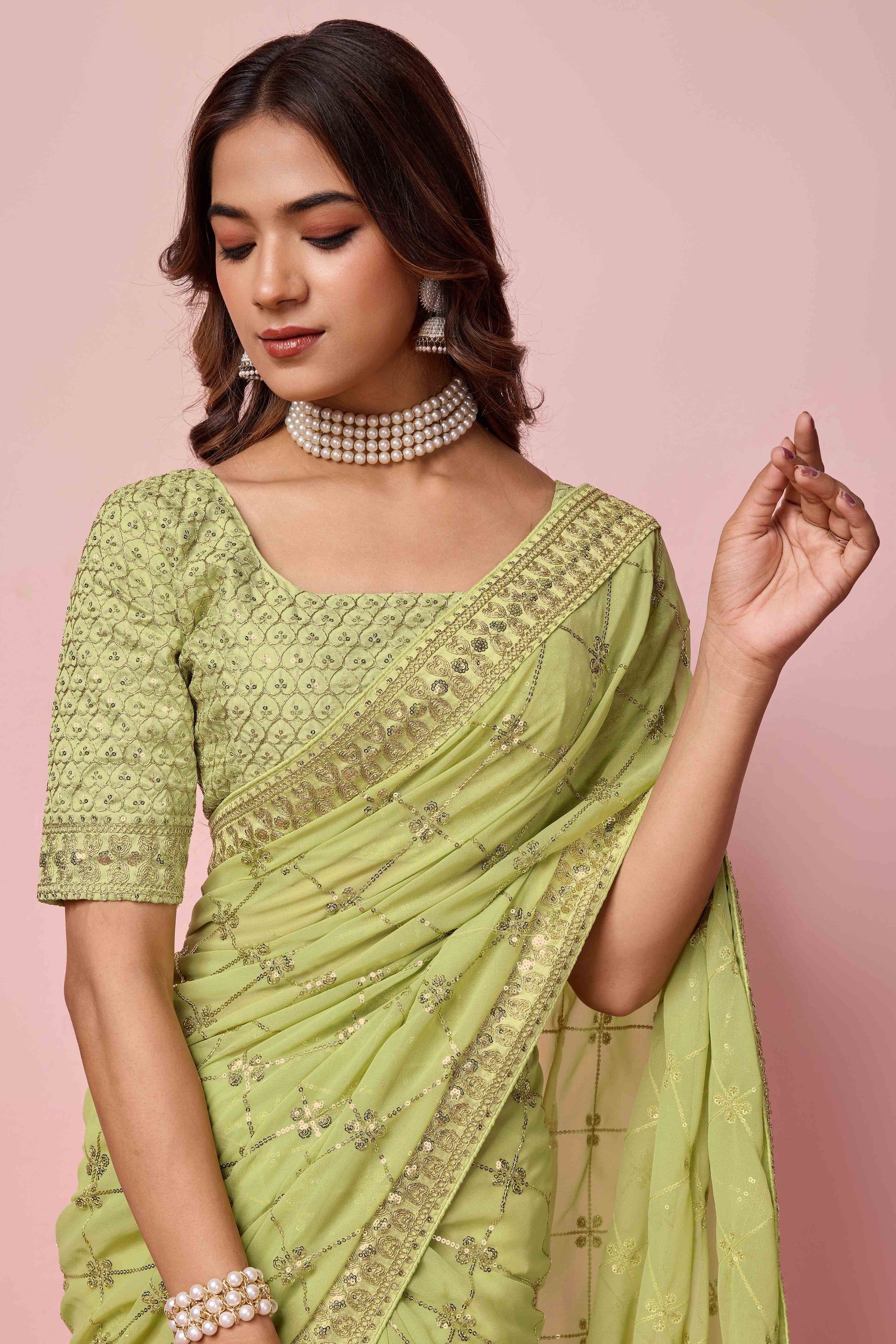 green-sequins-embroidered-georgette-saree-17
