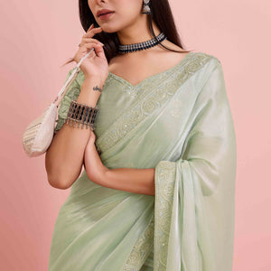 green-solid-with-sequins-embroidery-border-mulberry-silk-saree