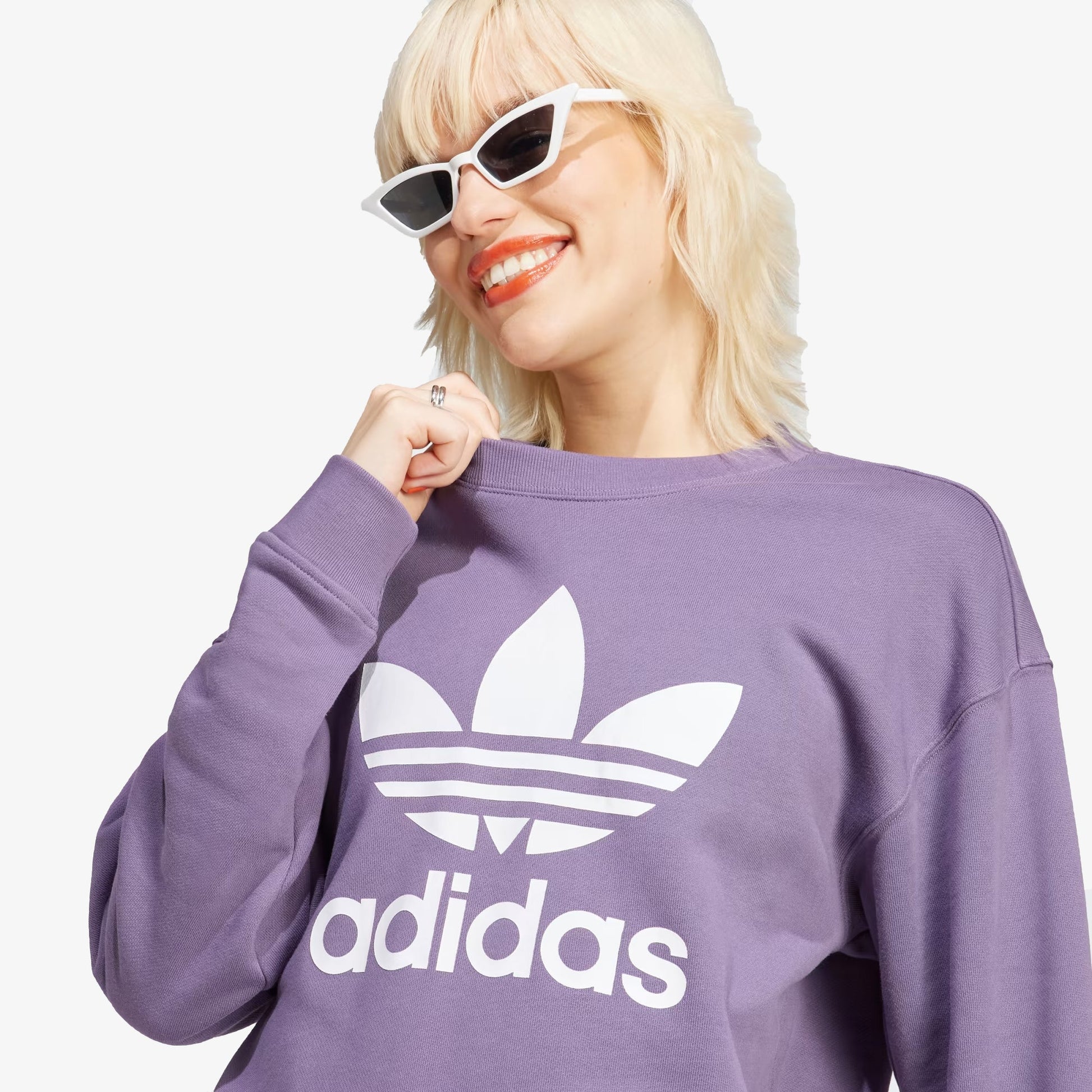Adidas Originals | TREFOIL CREW SWEATSHIRT  { SHADOW VIOLET