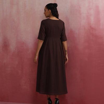 trueBrowns Cola Cotton Dobby Dress