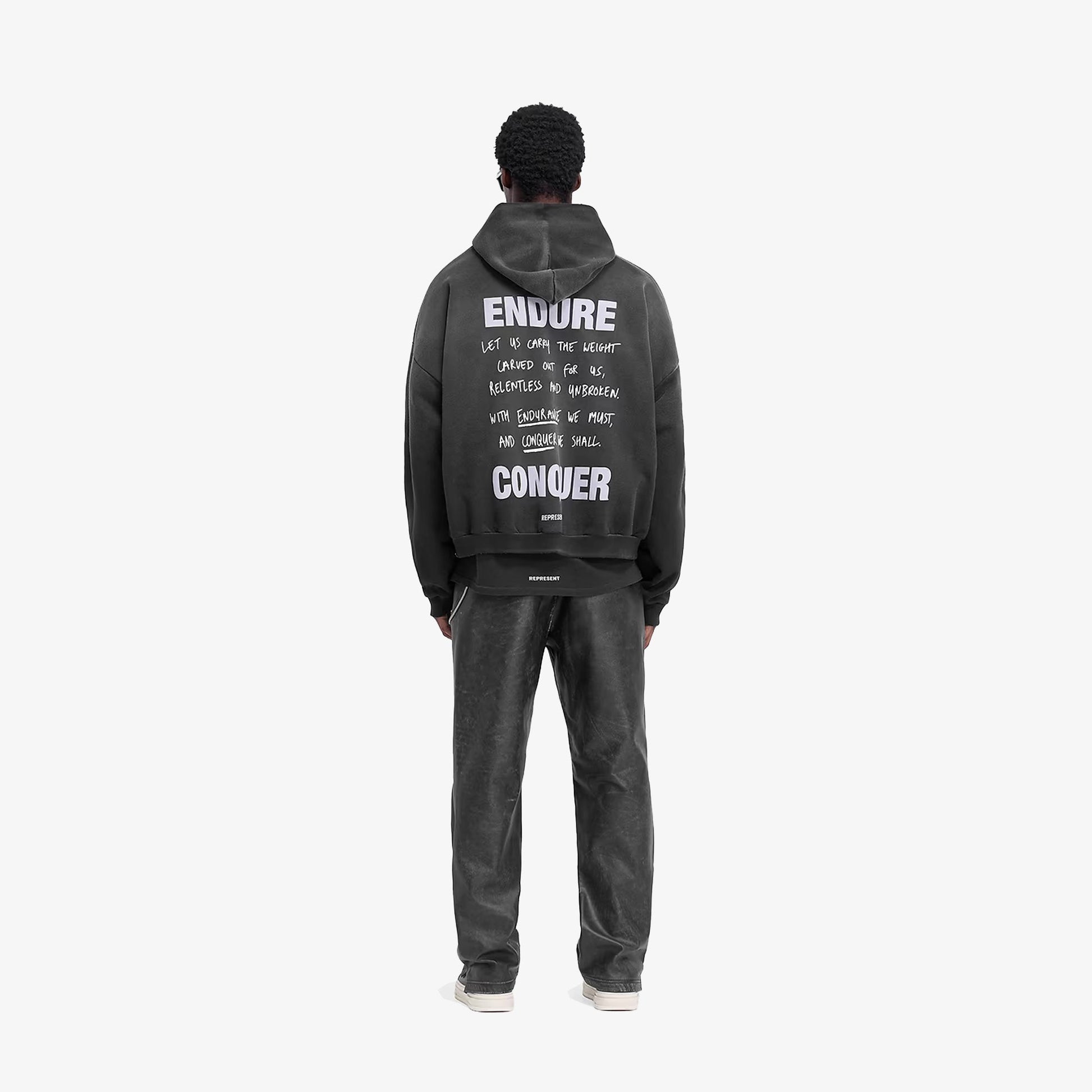 Represent | ATLAS HOODIE { STAINED BLACK