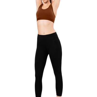 Energize Medium Impact Round Neck Sports Bra - Potting Soil
