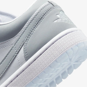 Jordan | AIR JORDAN 1 LOW  { WHITE/WOLF GREY-ALUMINUM