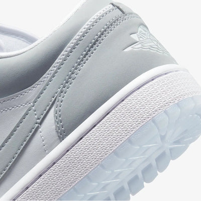 Jordan | AIR JORDAN 1 LOW  { WHITE/WOLF GREY-ALUMINUM