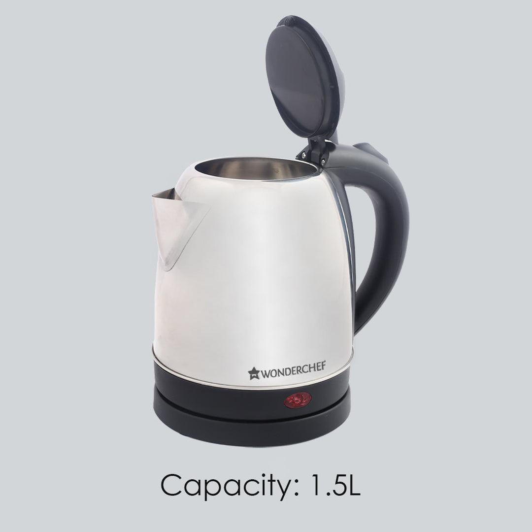 Prato Automatic Stainless Steel Cordless Electric Kettle, 1.5 Litres,