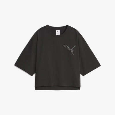 Puma | SWAROVSKI CRYSTALS TEE  { BLACK