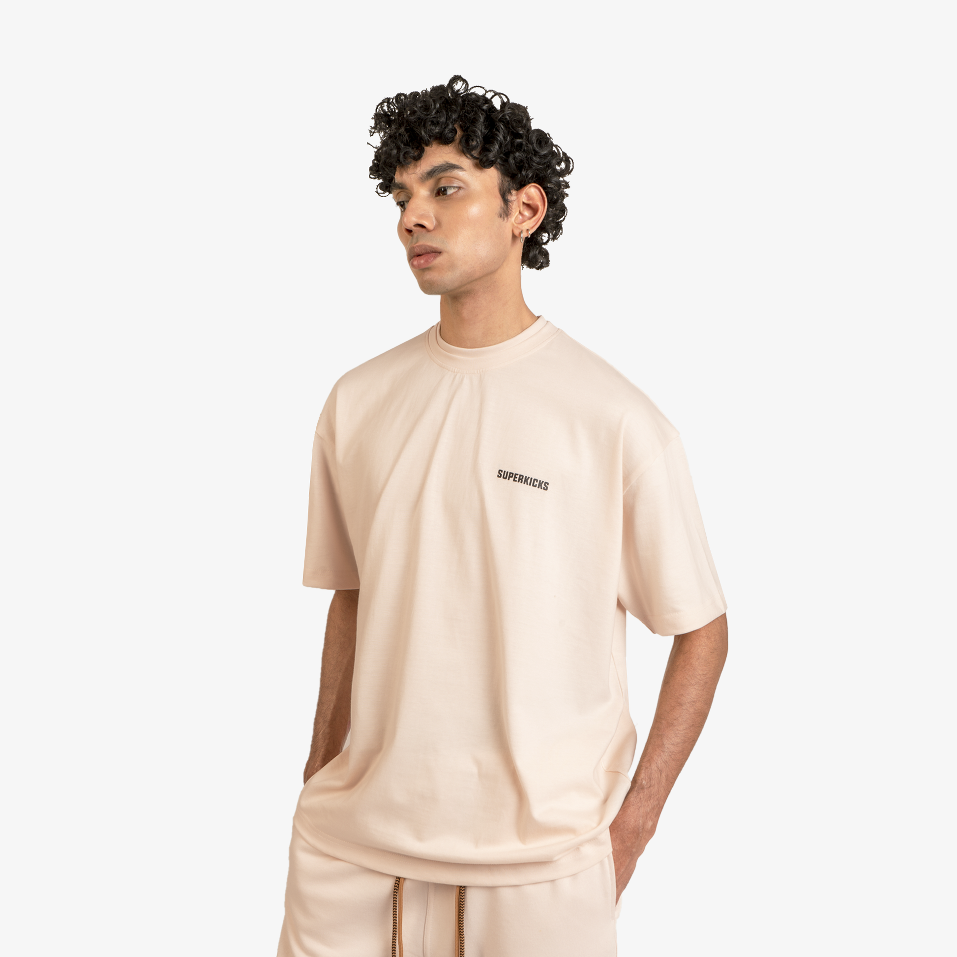 Superkicks | STARRY DISCO T-SHIRT  { PEACH