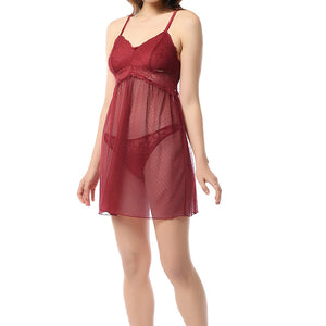 Eternal Bliss Non-padded Non-wired Babydoll - Rio Red