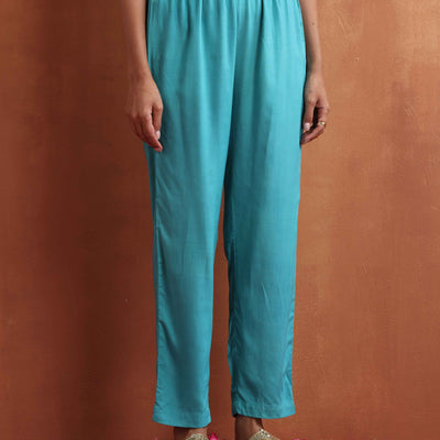 trueBrowns Off White Print Kurta Co-ord Set