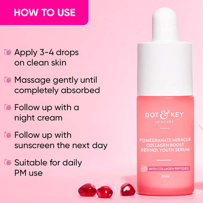 Pomegranate + 0.9% Retinol Serum for Fine Lines & Wrinkles
