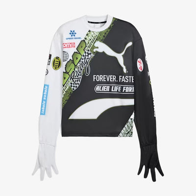 PUMA |X A$AP ROCKY TIRE LONG SLEEVE TEE WITH GLOVES { PUMA WHITE