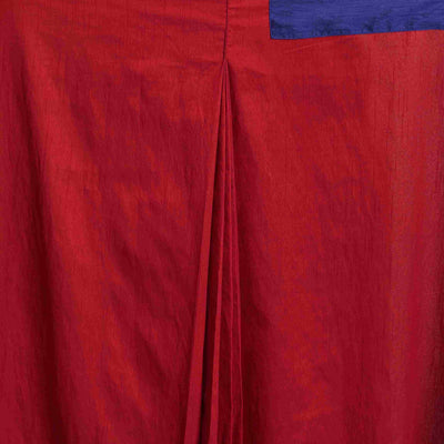 trueBrowns Red Silk Ready To Wear Saree