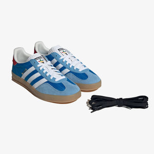 ADIDAS ORIGINALS | GAZELLE INDOOR { BRIGHT BLUE/CLOUD WHITE/GUM