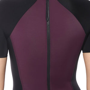 Leg Suit With Sleeves - Chockeberry With Nero