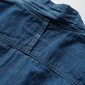FDMTL | DENIM HAORI SHIRT 2YR WASH  { INDIGO