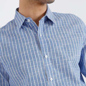 Blue Striped Linen Shirt