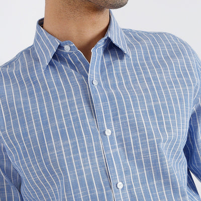 Blue Striped Linen Shirt