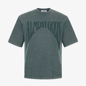 ALMOST GODS | STONEWASHED GOTHIC RELAXED TEE { PINE