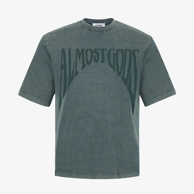 ALMOST GODS | STONEWASHED GOTHIC RELAXED TEE { PINE