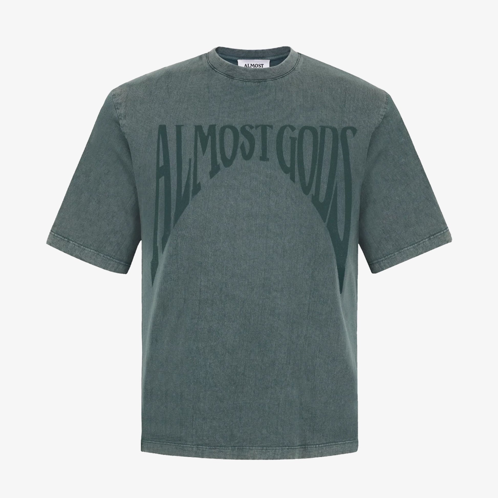 ALMOST GODS | STONEWASHED GOTHIC RELAXED TEE { PINE
