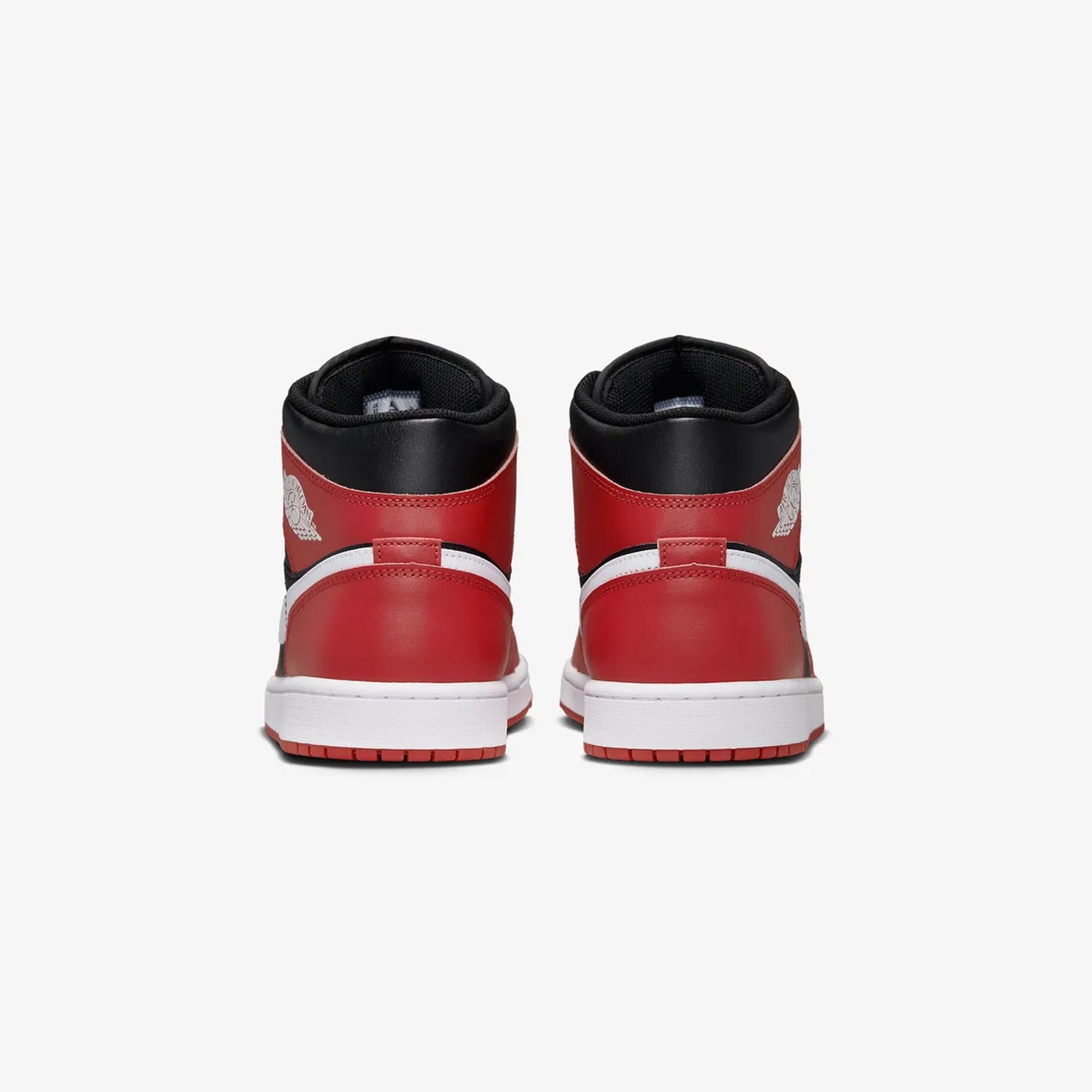 JORDAN | AIR JORDAN 1 MID { BLACK/WHITE-GYM RED