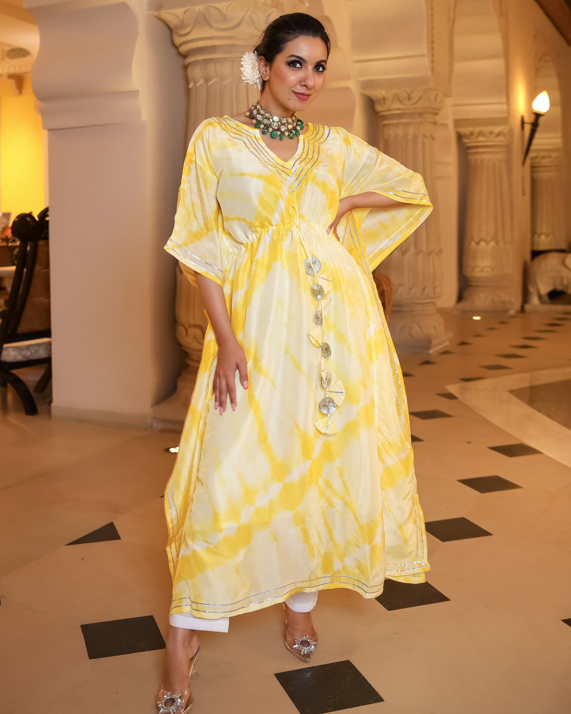 Mango Curve Tie Dye Kaftan Set