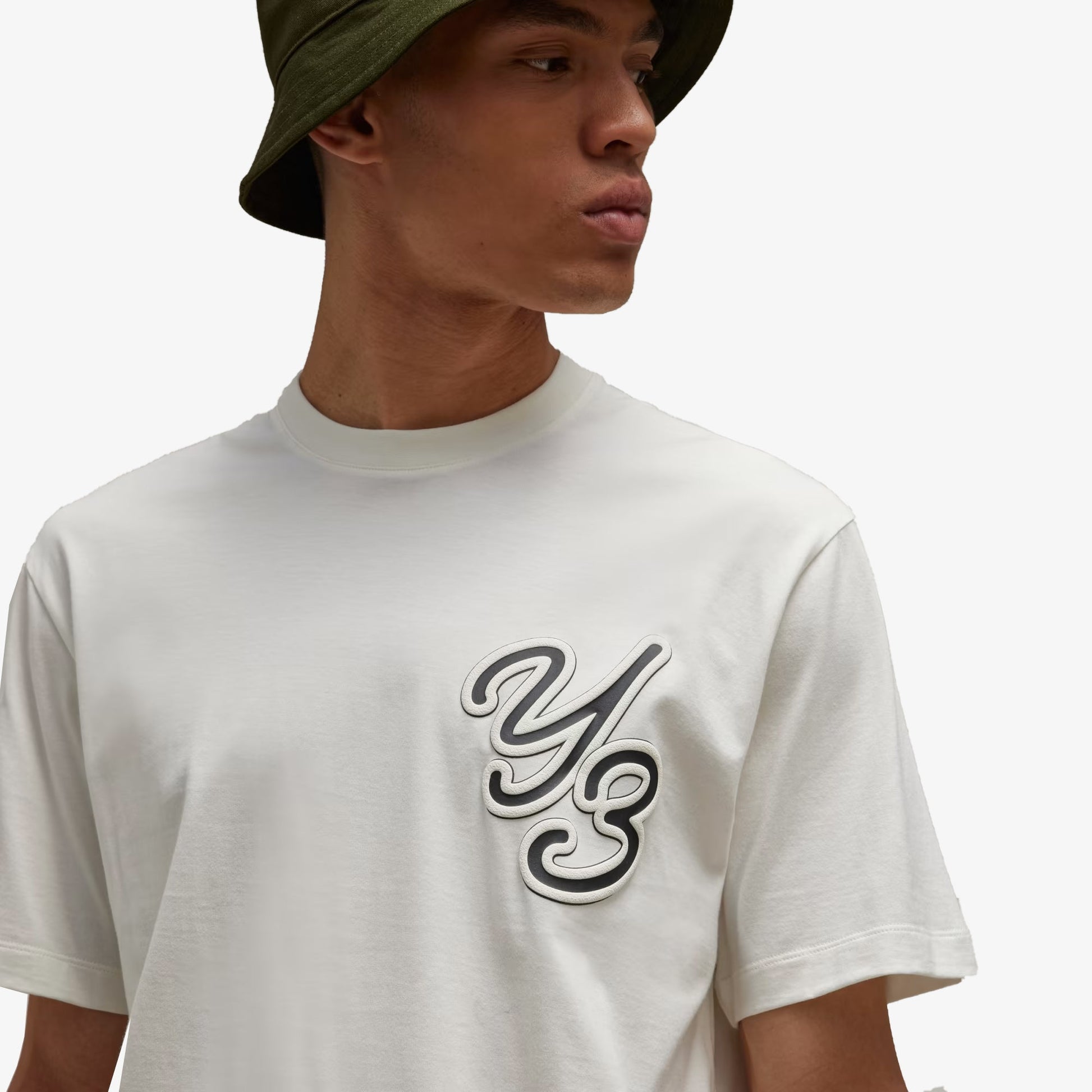 Y-3 | GRAPHIC SHORT SLEEVE TEE  { WHITE