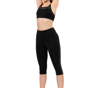 Energize High Rise Active Capri - Jet Black