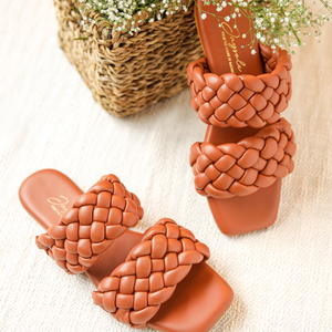 Chocolate Island Braided Flats
