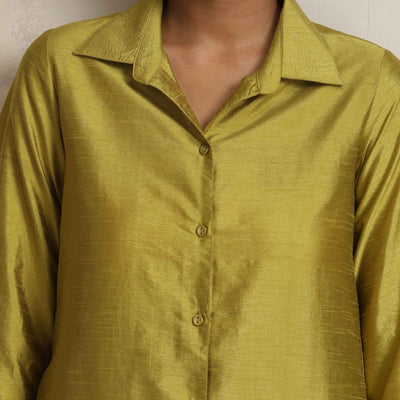trueBrowns Green Shirt Kurta Set