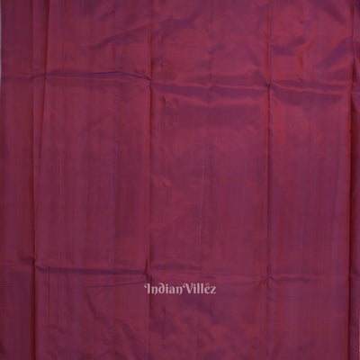 Purple Dual Tone Floral Motif Designer Katan Banarasi Silk Saree