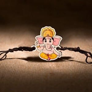 Ganesha Wooden Kids Rakhi