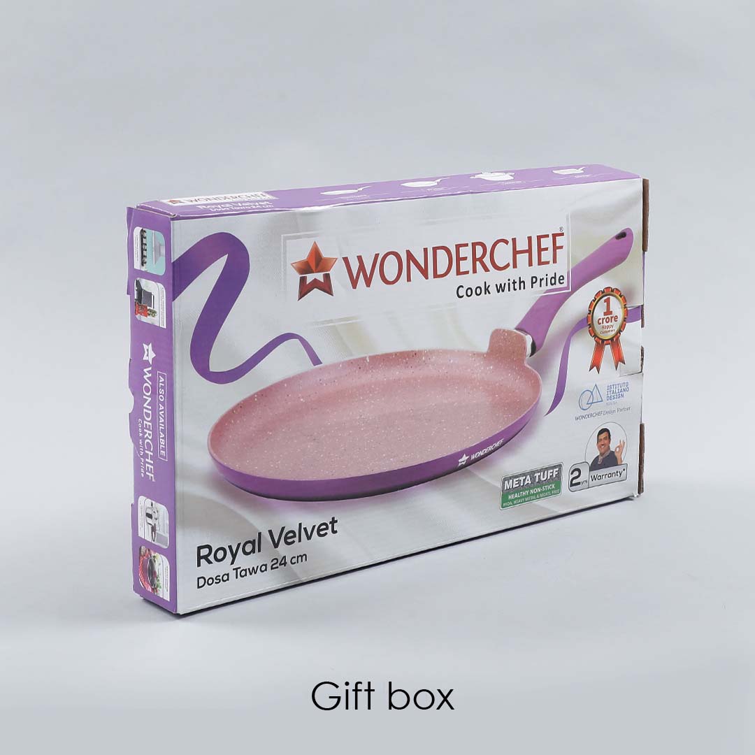 Wonderchef Renewed Royal Velvet 24cm Non-Stick Dosa Tawa