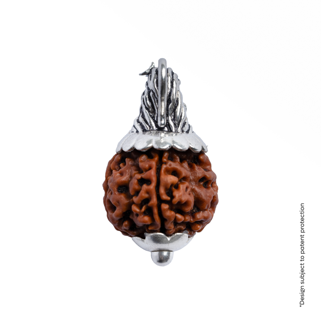 Adiyogi Pendant (4 Mukhi Nepali Rudraksha) With Chain