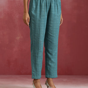 trueBrowns Light Blue Cotton Dobby Co-ord set