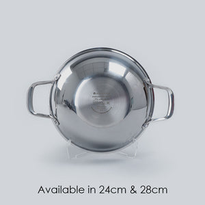 Stanton 24 cm Non-stick Kadhai/Kadai with Lid - 2 Litre |