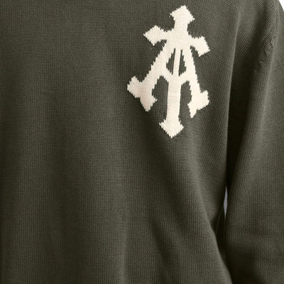 ALMOST GODS | ALPHA CROSS KNIT SWEATER { OLIVE