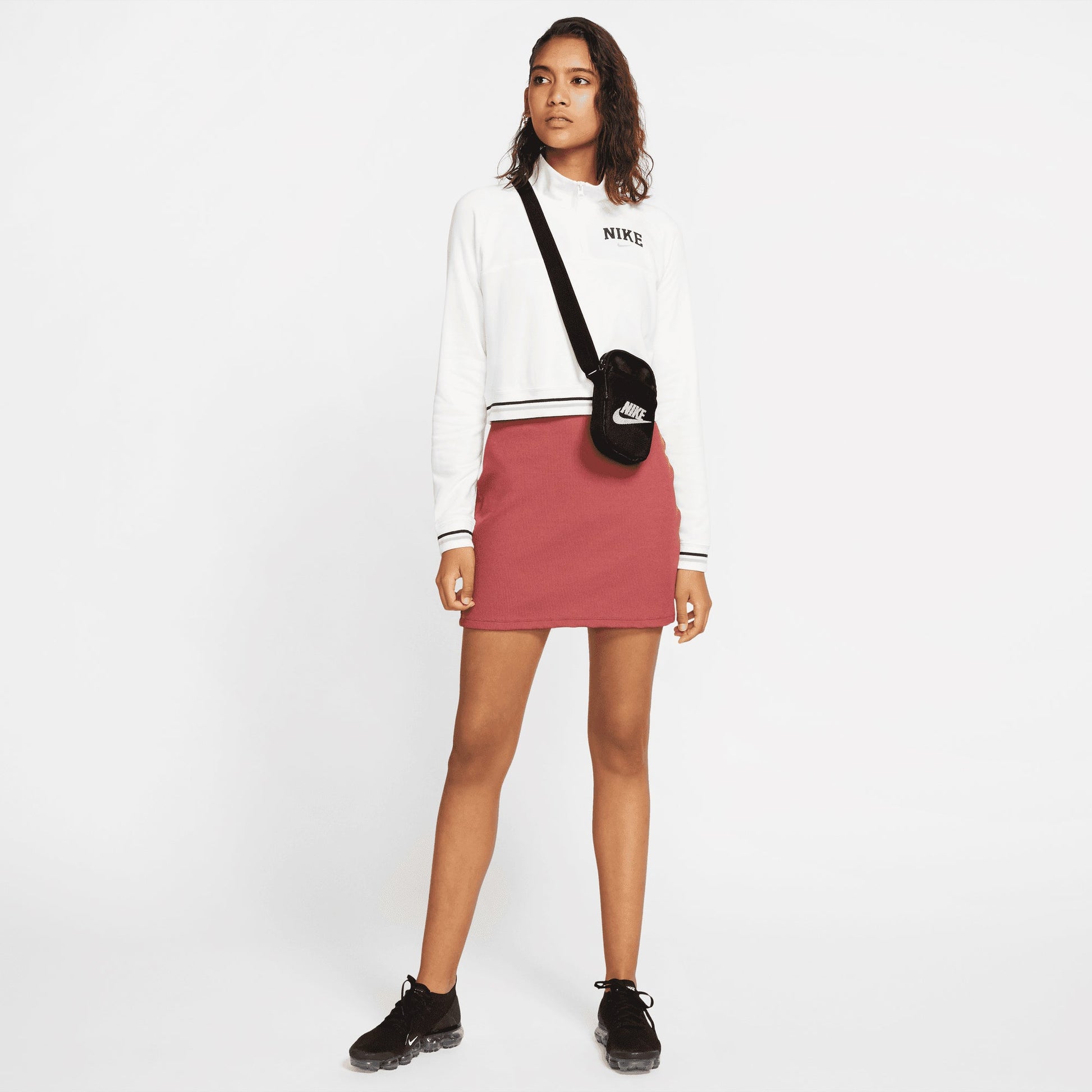 NIKE | HERITAGE CROSSBODY BAG (SMALL, 1L) { BLACK/BLACK/WHITE
