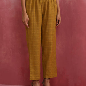 trueBrowns Mustard Cotton Dobby Co-ord set