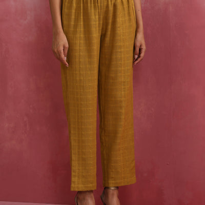 trueBrowns Mustard Cotton Dobby Co-ord set