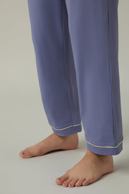 Sleep Button Down PJ Set - Lavender Violet