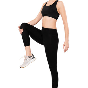 Energize Medium Impact Round Neck Sports Bra - Jet Black