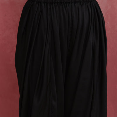 trueBrowns Black Modal Kaftan Kurta Set