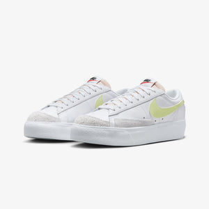 NIKE | BLAZER LOW PLATFORM { WHITE/LIFE LIME-TM ORANGE-BLACK