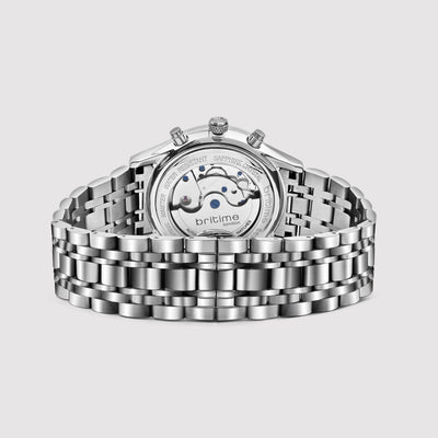 Celestial Men Automatic Silver Dial Chronograph Metal Watch 867-M10301