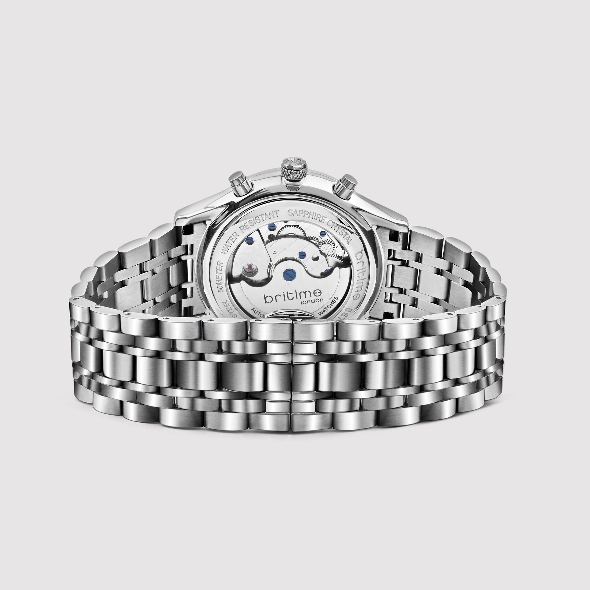 Celestial Men Automatic Silver Dial Chronograph Metal Watch 867-M10301