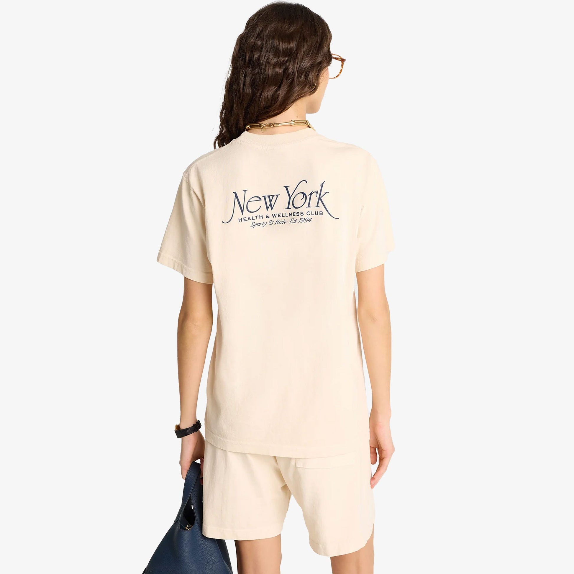SPORTY & RICH | NY 94 T-SHIRT { CREAM