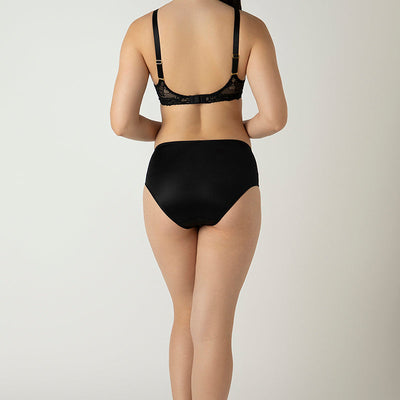 Glam Lace Padded Wired Balconette Bra - Black
