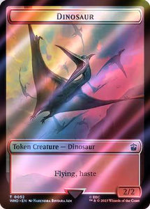 Alien Token (34) // Dinosaur Token (52) [Universes Beyond: Doctor Who: Tokens] [Surge Foil]
