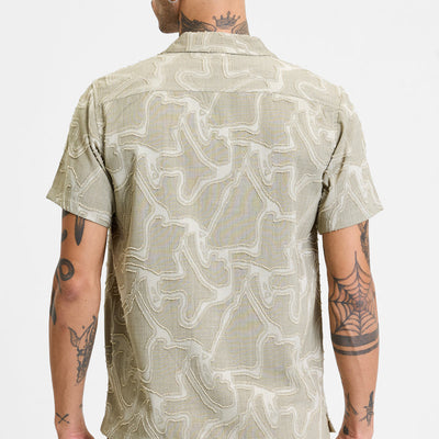 Sage Abstract Box Fit Shirt